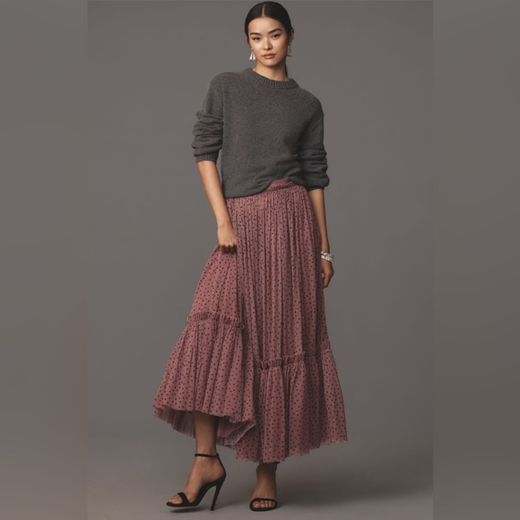 Anthropologie Dresses & Skirts - ✨ Anthropologie Tiered Tulle Maxi Skirt Sz L